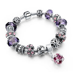 Crystal Charm Bracelet for Women