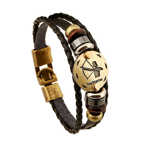 Leather Bracelet Wooden Bead