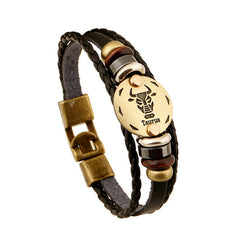 Leather Bracelet Wooden Bead