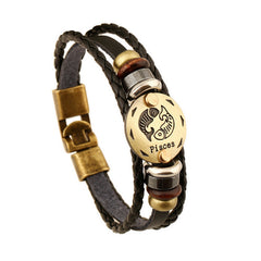 Leather Bracelet Wooden Bead