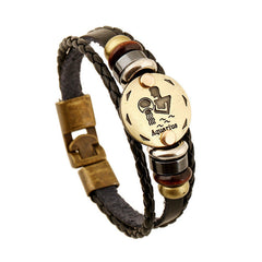 Leather Bracelet Wooden Bead