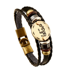 Leather Bracelet Wooden Bead