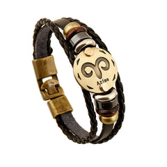 Leather Bracelet Wooden Bead