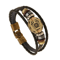 Leather Bracelet Wooden Bead