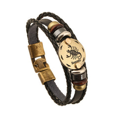 Leather Bracelet Wooden Bead