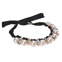 Double Row Adjustable Band Ribbon Beads