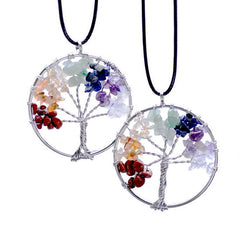 Chakra Stone Beads Pendant Necklace