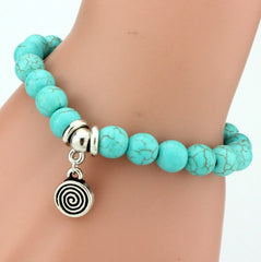 Vintage Charms Turquoise Beads