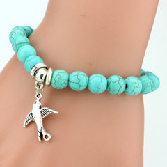Vintage Charms Turquoise Beads