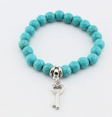 Vintage Charms Turquoise Beads