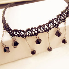 Beads Pendant Crystal Bib Chain