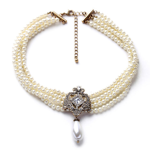 Simulated Pearl Necklace
