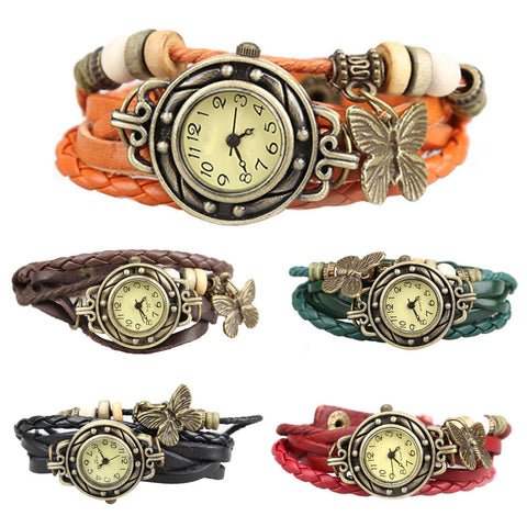 Vintage Butterfly Beads WristWatches