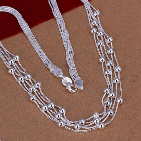 Filve Line Beads Necklace