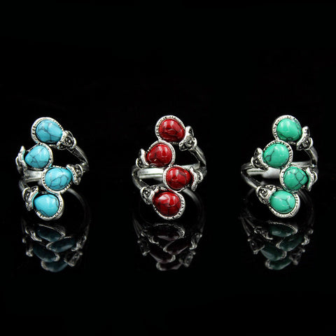 Infinite Turquoise Bead Adjustable Rings