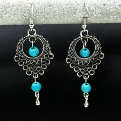 Beads Earring Hollow Big Long Tassel