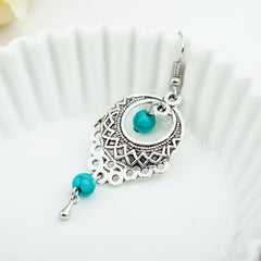 Beads Earring Hollow Big Long Tassel