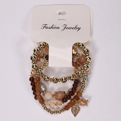 Crystal Beads Leaves Tassel Bracelets